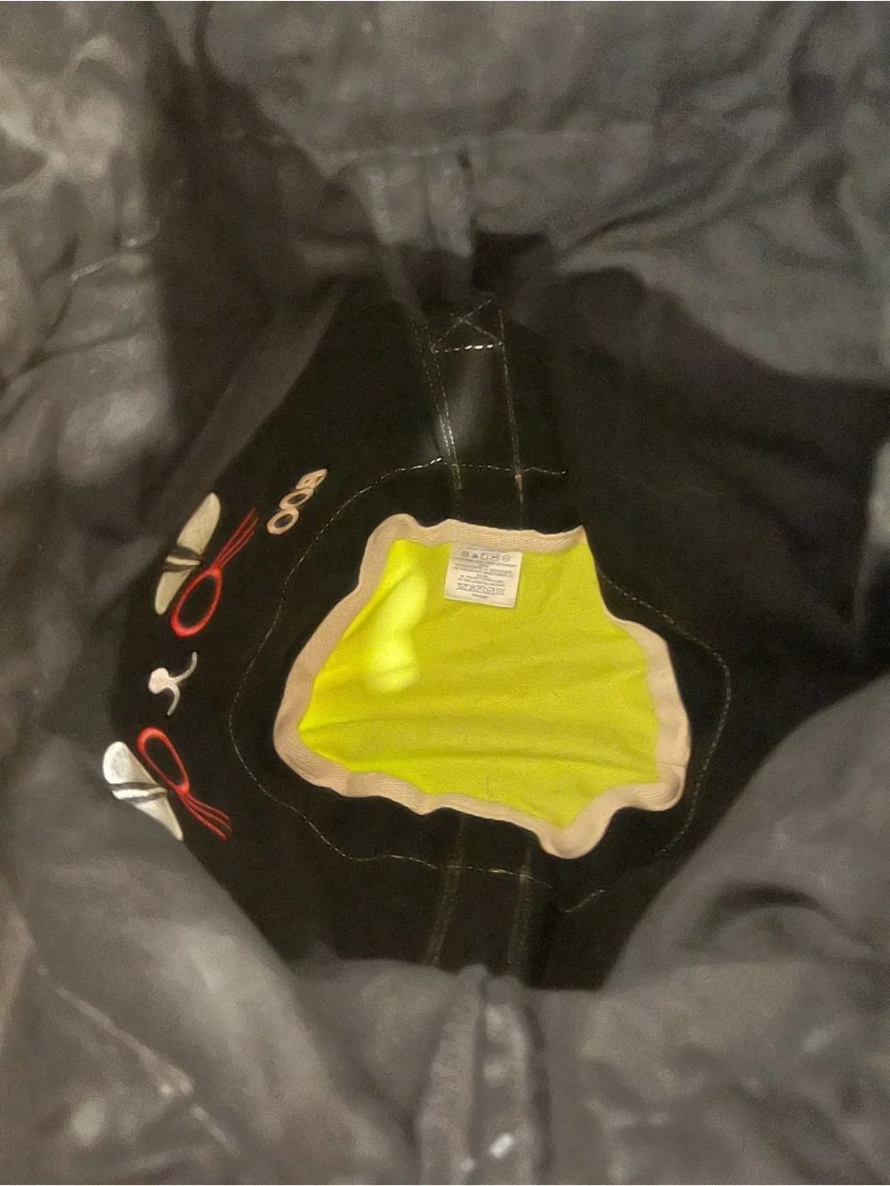 Land’s End Black & Lime Cat Face Backpack Bag - BOO Design